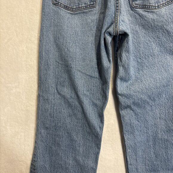 Levi's Premium Jeans Women's 28 Ribcage Straight Ankle High Rise Button Fly Blue - Picture 7 of 16